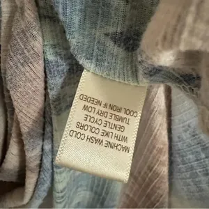 LIBERTY LOVE Tie Dye Swim Cover Tie Waist Wrap Blue Brown Green Cream Size M thumbnail 6