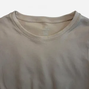 OFFLINE by Aerie Women M Cropped T-Shirt Short Sleeve Cream Beige thumbnail 3