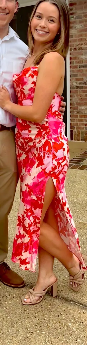 Hello Molly Semi-formal Dress | floral | pink and red | XS thumbnail 4