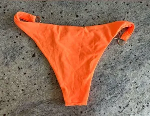 ZAFUL Dual O-ring Neon Bikini Swimsuit - Dark Orange. Excellent condition thumbnail 5