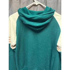 Vintage 70s Action Jacket Men' Size Med Made In USA Green Beige Zip Hood Retro thumbnail 9