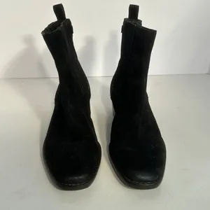 Sam Edelman‎ Black Suede Chelsea Block Heel Ankle Boots Women's Size 6 thumbnail 2