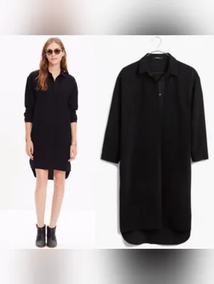 Madewell Moviehouse Shirt Black Dress thumbnail 2