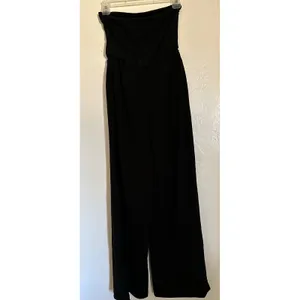 NWT OGL Eco-Friendly Strapless Wide-Leg Jumpsuit – Black, Size XS thumbnail 5
