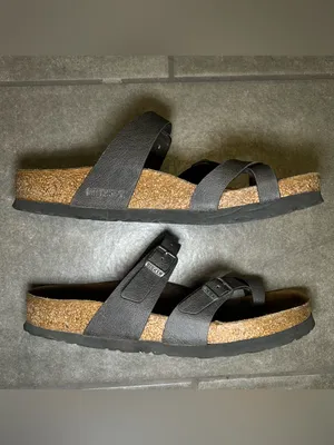 Birkenstock Mayari Black Strappy Slip On Sandals Women’s Shoe Size 7 - 7.5 thumbnail 7
