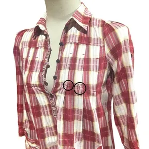 Free People Plaid Matador Tunic Top with Pockets 0 thumbnail 4