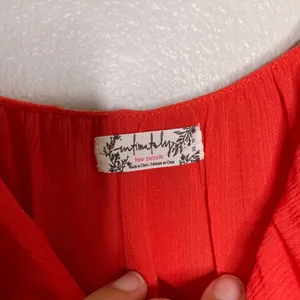 Free People Cascades Ruffle Cami Size XS Coral Red Orange Flowy thumbnail 6