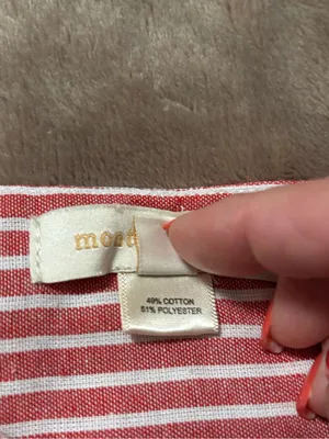 Monteau Dress Women’s Size M Red and White Striped Tie-Neck Top thumbnail 11