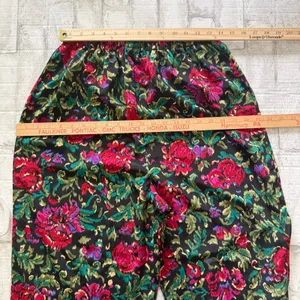 Vintage Victorias Secret Gold Label 90s Satin Floral Pajamas Set Sz M (Flaws) thumbnail 8