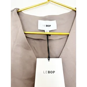 NWT Le Bop Isla Vest Size Medium Brown Nipped Waist Cinched Preppy Minimalist thumbnail 6