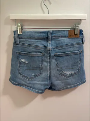 American Eagle medium wash Jean Shorts 0 thumbnail 2