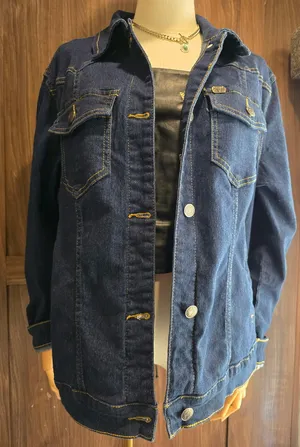 Lucky & Blessed Classic Dark Wash Denim Western Yoke Jacket thumbnail 6