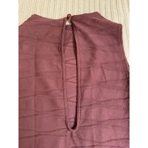 Windsor Burgundy High Neck Sleeveless Knit Sheath Midi Dress Size M MD1496WD thumbnail 6