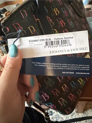 Dooney & Bourke Celeste Satchel Black Multicolor DB 1975 NWT thumbnail 7