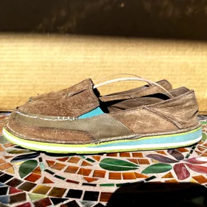 Ariat Cruiser Loafers Suede Leather Duratread Flats Slip On Duratread Brown 8.5B thumbnail 4