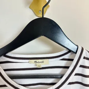 MADEWELL The Perfect Crewneck Tee in Allday Jersey in Roasted Chicory Size Large thumbnail 5