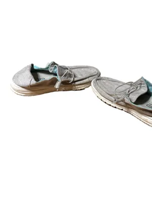 HEYDUDE Wendy Gray Chambray Slip On Loafers Women's Size 8 Lightweight Comfort thumbnail 6