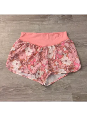 Aerie Offline 2 In 1 Pink Floral Shorts Size Large thumbnail 2