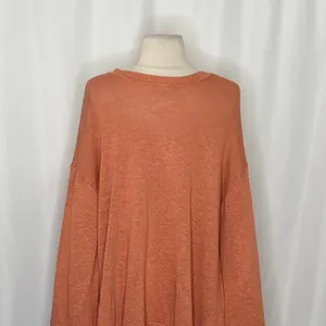 FREE PEOPLE Free-est V Neck Pullover Sweater Orange Knitwear Boho Bohemian Small thumbnail 8