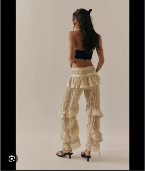 Free people ruffle pants  thumbnail 3