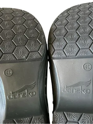 Dansko Pippa laser cut wedge clogs grey and purple size 40/9 US thumbnail 6