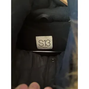 S13 New York Anorak Jacket Black Faux Fur Hood Large thumbnail 2