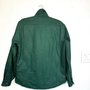 Brandy Melville Forest Green Quilted Shacket Jacket OS Oversized Button Front thumbnail 5