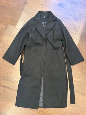 Fore Black Trench Coat in Black Size Medium - C11-678 thumbnail 1