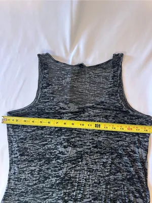 Express Gray Black Heathered Sequin Scoop Neck Tank thumbnail 6