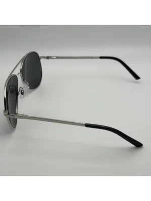 Banana Republic Aviator Sunglasses Silver Frame Black Lenses thumbnail 4