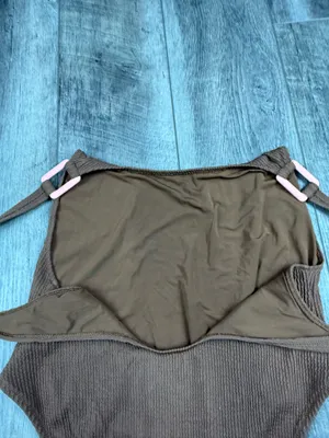 Aerie Brown Textured One Piece Swimsuit thumbnail 11