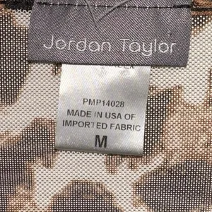 Jordan‎ Taylor Leopard Print Sheer Cover Up Tunic V Neck Long Sleeve M thumbnail 3