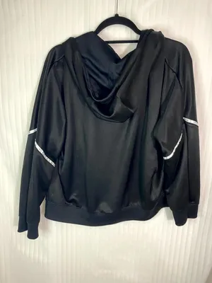 Nike Full Zip Hoodie Women’s Large Black Lightweight Track Jacket Swoosh Logo thumbnail 6