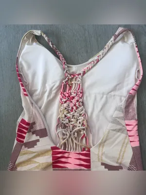 Aerie One Piece Swimsuit Geometric Patchwork Women’s Small Beach thumbnail 5