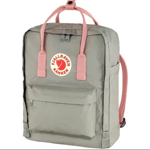 Fjällräven Kanken Mini Backpack Two Tone Fog Grey Pink Preppy School Travel Festival Hiking Outdoor Gorpcore Vinylon Water-Resistant, Classic Design Like New w/ seat pad inserts thumbnail 1