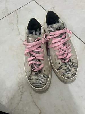 P448 Silver Metallic Sneakers Size 38 EU thumbnail 2