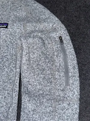 Patagonia Women’s Better Sweater 1/4 Zip Fleece Pullover Birch White Gray Medium thumbnail 5
