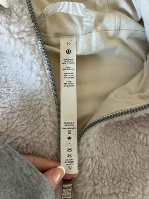 Lululemon Size 10 Oh So Sherpa Half Zip Soft Fleece Hoodie White Pullover thumbnail 6