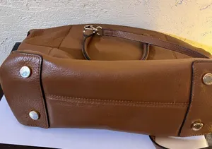 Michael Kors all leather purse with crossbody strap- brown. thumbnail 7