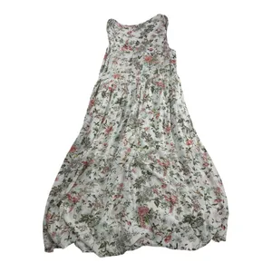 Frye Women’s Button Front Floral Gauze Sleeveless Midi Dress Romantic Size M thumbnail 13