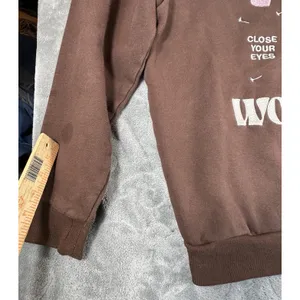 Women's Dandy Worldwide Make A Wish Oversized Lux Hoodie Large Chocolate Brown thumbnail 14