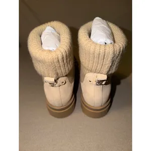 Sam Edelman Steele Oat‎ Suede Knit Cuff Combat Boots Women's, Size 7M, NIB thumbnail 3