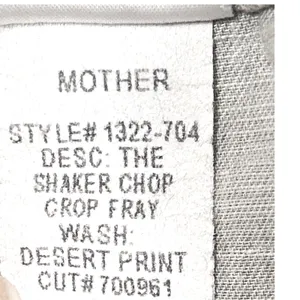 Mother The Shaker Chop Crop Fray Pants Womens 25 Camo Stripe Desert Print thumbnail 12