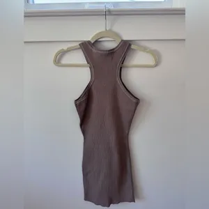 Retrofête Jill Rib Knit Mini Dress Ser O Ya Size Medium Brown Taupe NWT thumbnail 8
