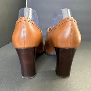 Franco Sarto Womens size 10 Square Toe Western Leather Bootie Heel Brown thumbnail 5