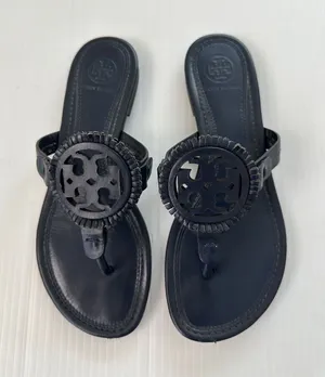 Tory Burch Navy Miller Fringe Sandals Navy, 6.5 thumbnail 1