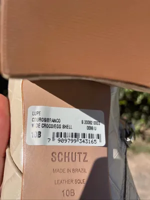 $248 NEW Schutz croco-embossed leather ankle boots/ booties eggshell 10 thumbnail 7
