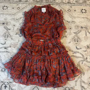 Misa Los Angeles Red Paisley Mini Dress thumbnail 8