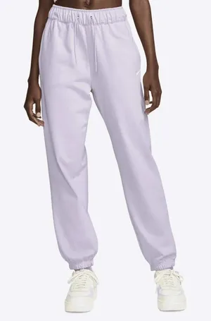 Nike XL‎ Sportswear Club Fleece Mid Rise Oversized Sweatpants Jogger Lavender thumbnail 1