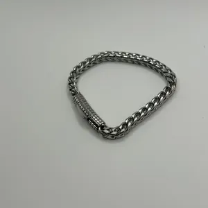Mens Franco Bracelet 8 Inch Real Silver Solid Box Link Plated Heavy Durable New thumbnail 2